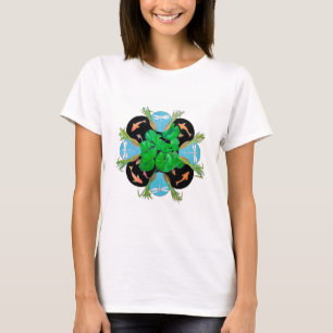 Wasserlilien und Rollen T-Shirt