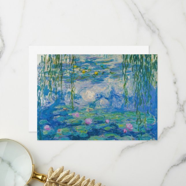 Wasserlilien von Claude Monet Dankeskarte (Vorderseite/Rückseite Beispiel)