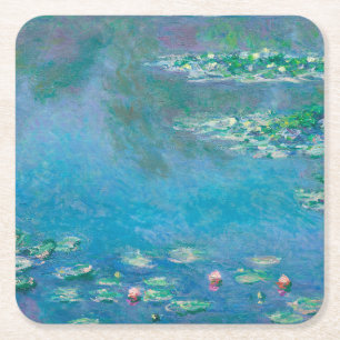 Wasserlilien von Claude Monet Fine Art Malerei Rechteckiger Pappuntersetzer
