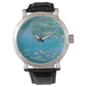 Wasserlilien von Claude Monet Kunstmalerei Armbanduhr