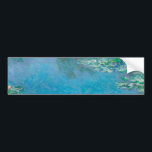 Wasserlilien von Claude Monet Kunstmalerei Autoaufkleber<br><div class="desc">Schönes Meisterwerk von Claude Monet - Water Lilies aus seinem Garten in Giverny,  Frankreich. Eines der berühmtesten Kunstgemälde in der Kunstgeschichte und ein schönes Beispiel für Impressionismus. Das ist wirklich ein wunderbares Kunstwerk und ein großartiges Geschenk für Kunstliebhaber.</div>