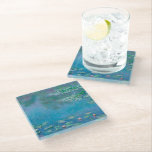 Wasserlilien von Claude Monet Kunstmalerei Glasuntersetzer<br><div class="desc">Schönes Meisterwerk von Claude Monet - Water Lilies aus seinem Garten in Giverny,  Frankreich. Eines der berühmtesten Kunstgemälde in der Kunstgeschichte und ein schönes Beispiel für Impressionismus. Das ist wirklich ein wunderbares Kunstwerk und ein großartiges Geschenk für Kunstliebhaber.</div>