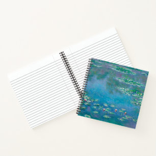 Wasserlilien von Claude Monet Kunstmalerei Notizbuch