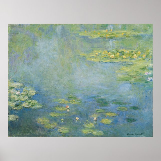 Wasserlilien von Claude Monet Poster (Vorne)