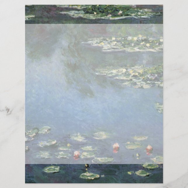Wasserlilien von Claude Monet, Vintage Blume (Vorderseite)