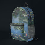 Wasserlilien von Claude Monet, Vintage Blume Bedruckter Rucksack<br><div class="desc">Water Lilies (1906) von Claude Monet ist ein Vintager Impressionismus Kunstlandschaft Blumen Gemälde. Es ist eine von vielen Variationen von Wasserliliengemälden, die Monet in seinem Blumengarten in Giverny, Frankreich, gemalt hat. Wasserlilie Blume in einem Teich der Frühjahrszeit. Über den Künstler: Claude Monet (1840-1926) war Gründer der französischen impressionistischen Malerei, wobei...</div>