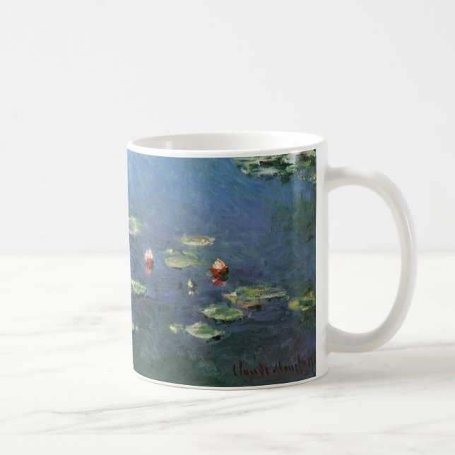 Wasserlilien von Claude Monet, Vintage Blume Kaffeetasse (Rechts)