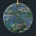 Wasserlilien von Claude Monet, Vintage Blume Keramik Ornament<br><div class="desc">Wasserlilien (1916) von Claude Monet. Water Lilies ist ein Vintager Impressionismus schöne Kunst Blumenbild. Monets Blumengarten im Frühjahr in Giverny, Frankreich. Diese Landschaft ist eine von vielen Variationen von Wasserliliengemälden, die Monet von seinem Teich gemalt hat. Über den Künstler: Claude Monet (1840-1926) war Gründer der französischen impressionistischen Malerei, wobei die...</div>