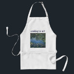 Wasserlilien von Claude Monet, Vintage Blume Schürze<br><div class="desc">Water Lilies (1906) von Claude Monet ist ein Vintager Impressionismus Kunstlandschaft Blumen Gemälde. Es ist eine von vielen Variationen von Wasserliliengemälden, die Monet in seinem Blumengarten in Giverny, Frankreich, gemalt hat. Wasserlilie Blume in einem Teich der Frühjahrszeit. Über den Künstler: Claude Monet (1840-1926) war Gründer der französischen impressionistischen Malerei, wobei...</div>