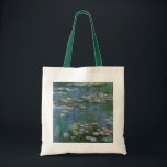Wasserlilien von Claude Monet, Vintage Blume Tragetasche<br><div class="desc">Wasserlilien (1916) von Claude Monet. Water Lilies ist ein Vintager Impressionismus schöne Kunst Blumenbild. Monets Blumengarten im Frühjahr in Giverny, Frankreich. Diese Landschaft ist eine von vielen Variationen von Wasserliliengemälden, die Monet von seinem Teich gemalt hat. Über den Künstler:Claude Monet (1840-1926) war ein Gründer der französischen impressionistischen Malerei, wobei die...</div>