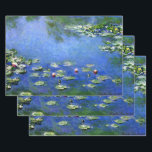 Wasserlilien von Claude Monet, Vintage Kunst Geschenkpapier Set<br><div class="desc">Wasserlilien von Claude Monet sind ein Vintager Impressionismus, ein Kunstmalerei mit Wasserlilien in einem Teich im Garten von Monet auf seiner Zuhause in Giverny, Frankreich. Ein sonniger Frühlingstag oder Sommertag mit einem strahlend blauen Himmel im Teich. Claude Monet malt gerne "en plein air" oder "im Freien". Eine Serie von über...</div>