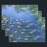Wasserlilien von Claude Monet, Vintage Kunst Geschenkpapier Set<br><div class="desc">Wasserlilien von Claude Monet sind ein Vintager Impressionismus, ein Kunstmalerei mit Wasserlilien in einem Teich im Garten von Monet auf seiner Zuhause in Giverny, Frankreich. Ein sonniger Frühlingstag oder Sommertag mit einem strahlend blauen Himmel im Teich. Claude Monet malt gerne "en plein air" oder "im Freien". Eine Serie von über...</div>