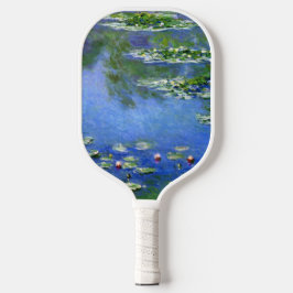 Wasserlilien von Claude Monet, Vintage Kunst Pickleball Schläger