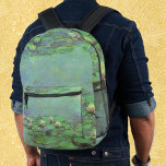 Wasserlilien von Claude Monet, Vintager Impression Bedruckter Rucksack<br><div class="desc">Wasserlilien (1914) von Claude Monet ist ein Vintages impressionistisches Kunstwerk mit Blumengemälden. Eines von mehreren Gemälden der Wasserlilie, die Monet in seinem Blumengarten im Frühjahr in Giverny, Frankreich, vom Teich gemalt hat. Über den Künstler: Claude Monet (1840-1926) war Gründer der französischen impressionistischen Malerei, wobei die meisten seiner Gemälde "en plein...</div>