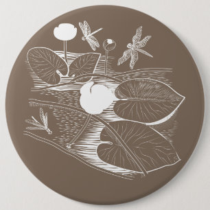 Wasserliliengravur Button