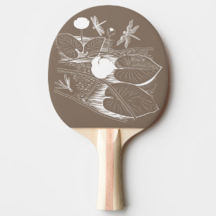 Wasserliliengravur Tischtennis Schläger
