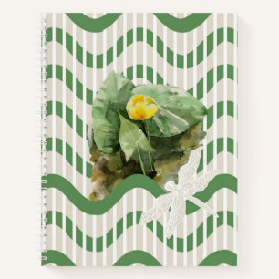Wasserlilienmuster Notizbuch