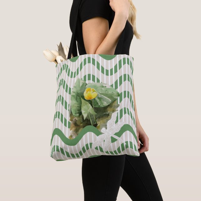 Wasserlilienmuster Tasche (Von Nahem)