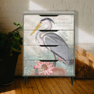 Wasserliliensee Graue Herberge Vintage Decoupage Seidenpapier