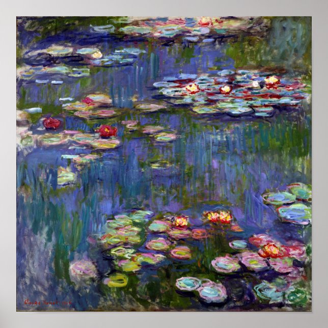 Wasserliliensee, Monet Poster (Vorne)