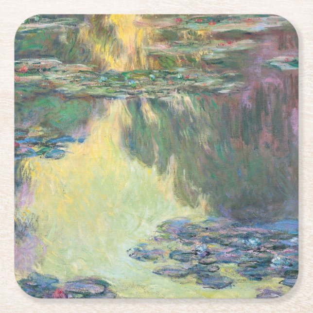 Wasserliliensee, Monet Rechteckiger Pappuntersetzer (Vorderseite)