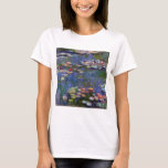 Wasserliliensee, Monet T-Shirt<br><div class="desc">Oscar-Claude Monet (14. November 1840 - 5. Dezember 1926) war ein französischer Maler, Gründer des französischen Impressionistischen Gemäldes und beständiger und produktivster Praktizierer der Philosophie der Bewegung, seine Wahrnehmungen vor der Natur zu äußern, insbesondere in Bezug auf die Putz-Landschaftsmalerei. Der Begriff "Impressionismus" leitet sich aus dem Titel seines Gemäldes Impression,...</div>