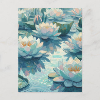 Wasserliliken Postkarte
