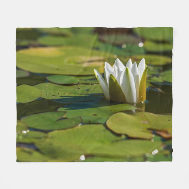 Wasserlily Blossom Fleecedecke (Vorderseite (Horizontal))