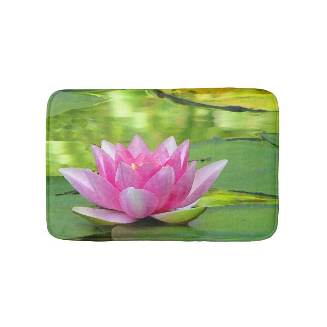 Wasserlily Lotus Blume Bath Matts Badematte (Vorderseite)