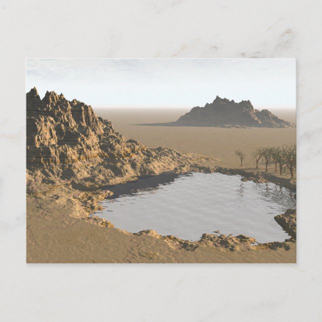 Wasserloch Postkarte (Vorderseite)