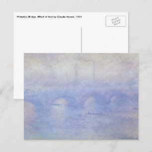 Wasserloo-Brücke, Nebeleffekt von Claude Monet Postkarte