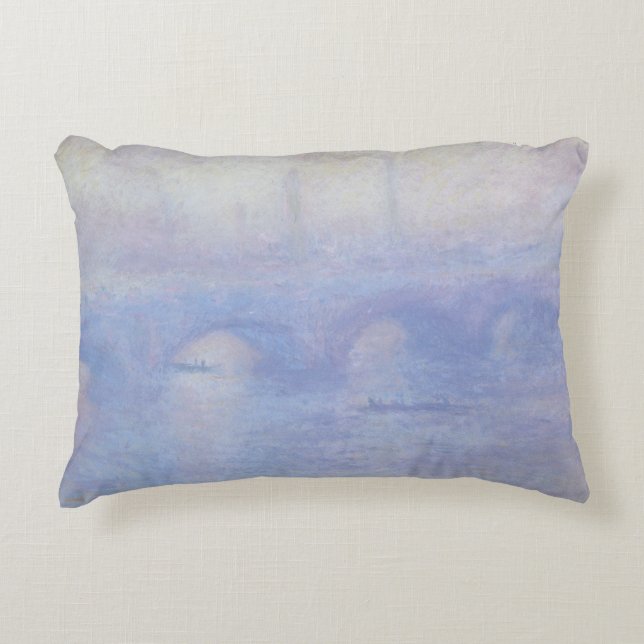 Wasserloo-Brücke, Nebeleffekt von Claude Monet Zierkissen (Vorderseite)