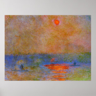 Wasserloo-Brücke, Sonnenlicht im Nebel, Poster