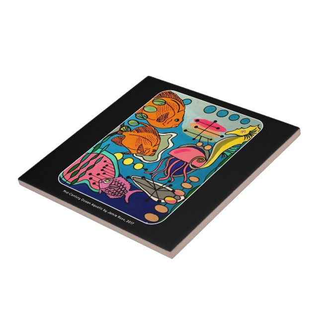 Wassermalerei des Mitte- des Fliese (Seite)