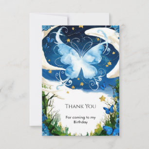 Wassermalerei Magischer Schmetterling Geburtstag Dankeskarte