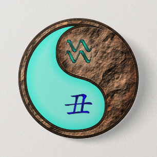 Wassermann & Erde Ochse Button
