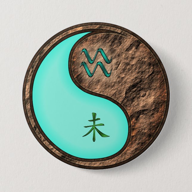 Wassermann & Erdziege Button (Vorderseite)