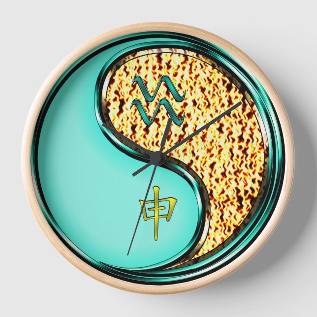 Wassermann & Feueraffe Uhr (Vorderseite)