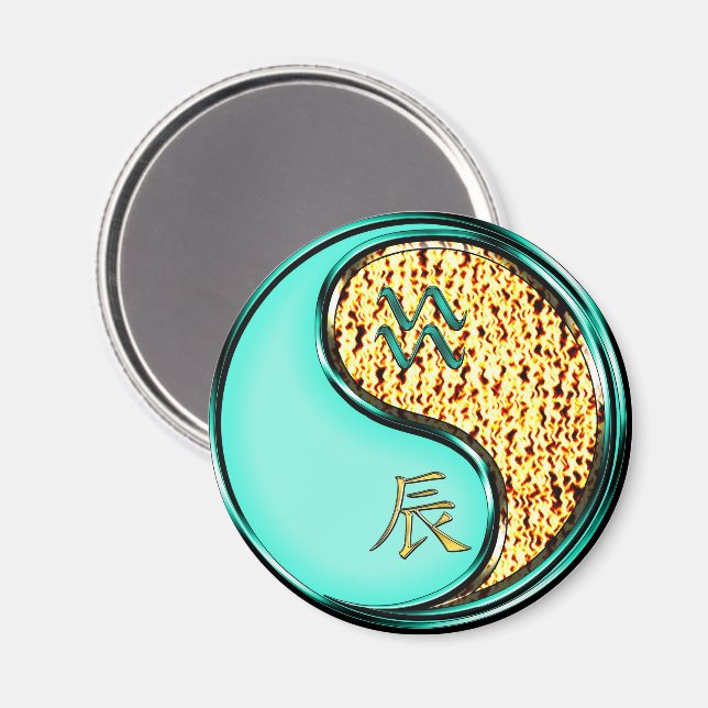 Wassermann & Feuerdrache Magnet (Vorderseite/Rückseite)