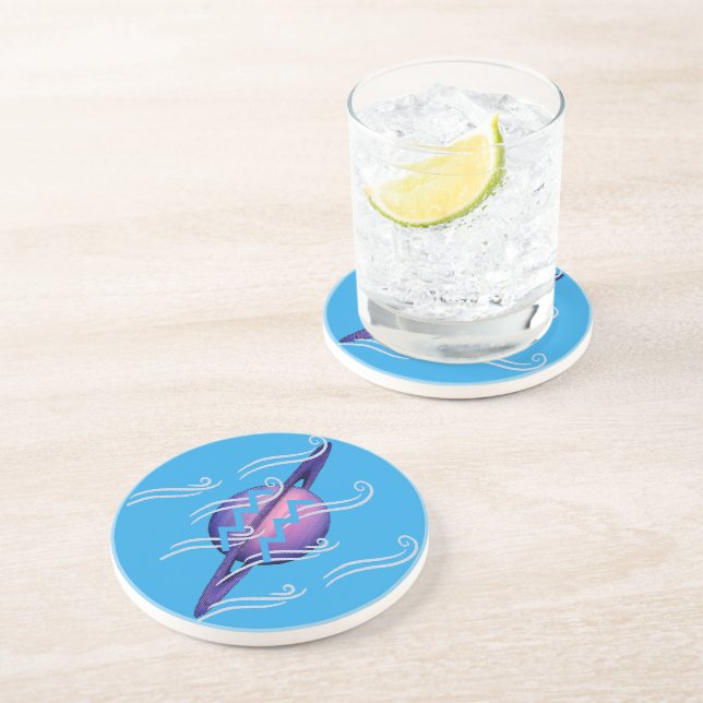 Wassermann Getränkeuntersetzer (Seite)