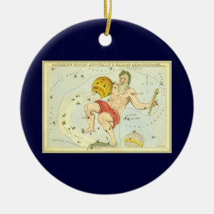 Wassermann, Historische Sternbilder, Urania's Spie Keramik Ornament