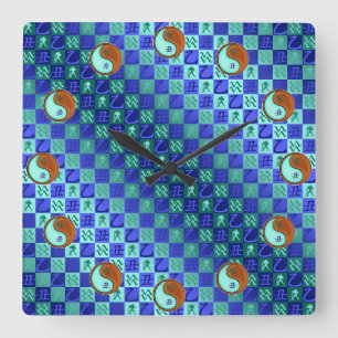 Wassermann & Holz Ochse Quadratische Wanduhr