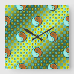 Wassermann & Holzaffe Quadratische Wanduhr
