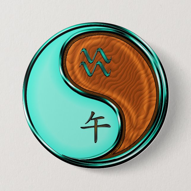 Wassermann & Holzpferd Button (Vorderseite)