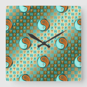 Wassermann & Holzratte Quadratische Wanduhr