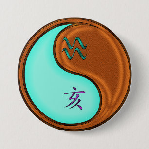 Wassermann & Holzschwein Button