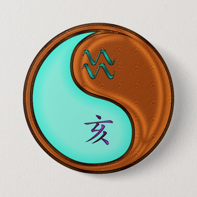 Wassermann & Holzschwein Button (Vorderseite)