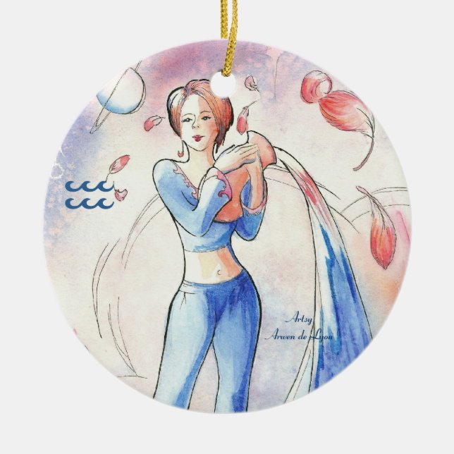 Wassermann Keramik Ornament (Vorne)