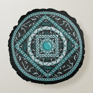 Wassermann Mandala Rundkissen Rundes Kissen