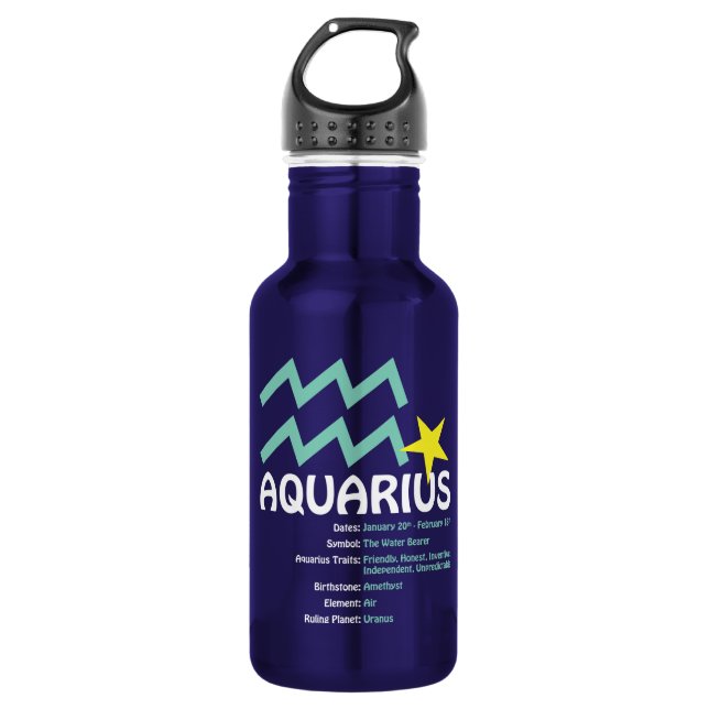 Wassermann-Merkmal-Wasser-Flasche Trinkflasche (Vorderseite)